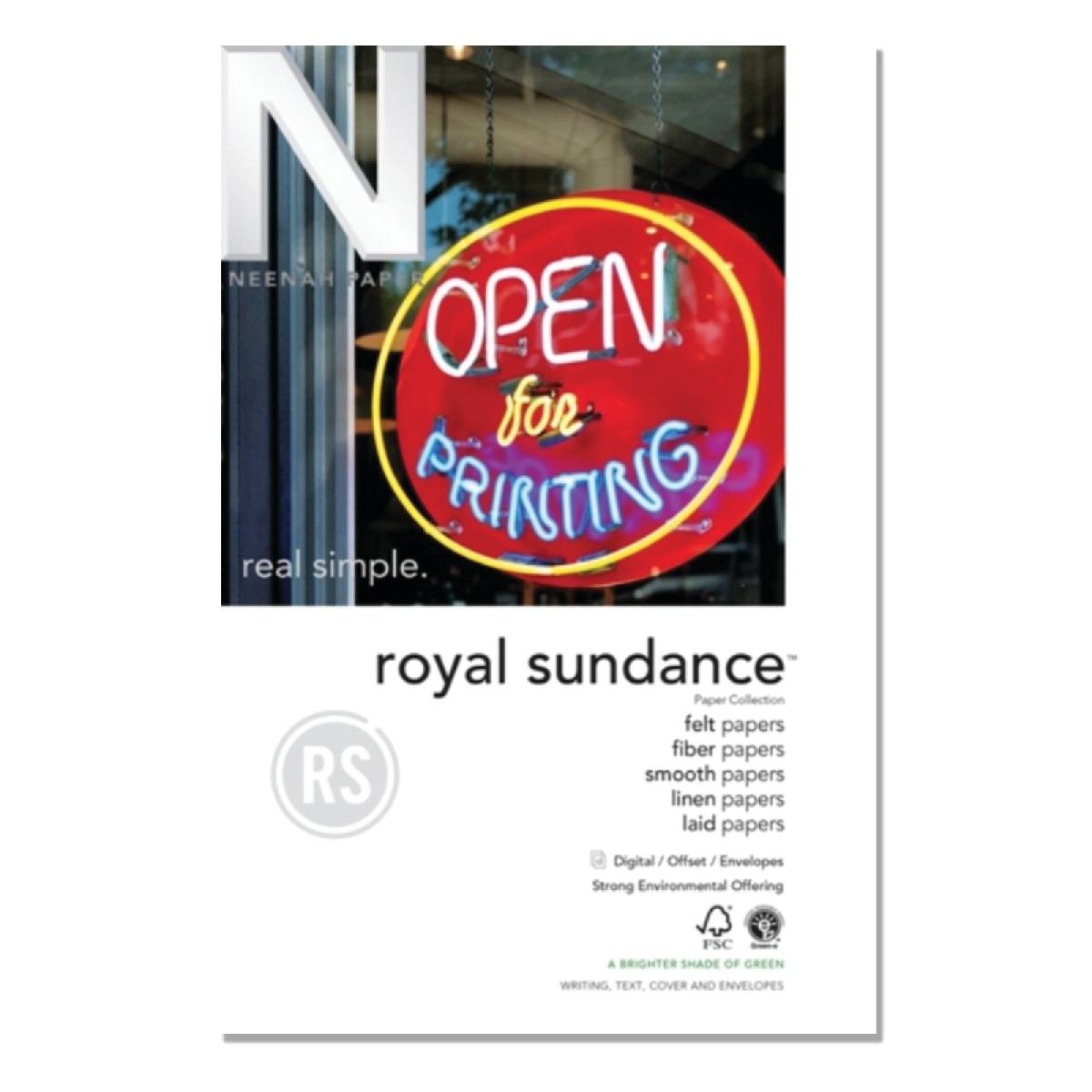 Neenah Paper® Royal Sundance Brilliant White Linen 80 lb. Text 12x18 in. 500 Sheets per Ream