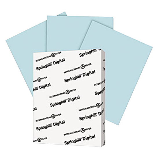 Springhill® Vellum Bristol Blue 67 lb. Uncoated Card Stock 11x17 in. 250 Sheets per Ream