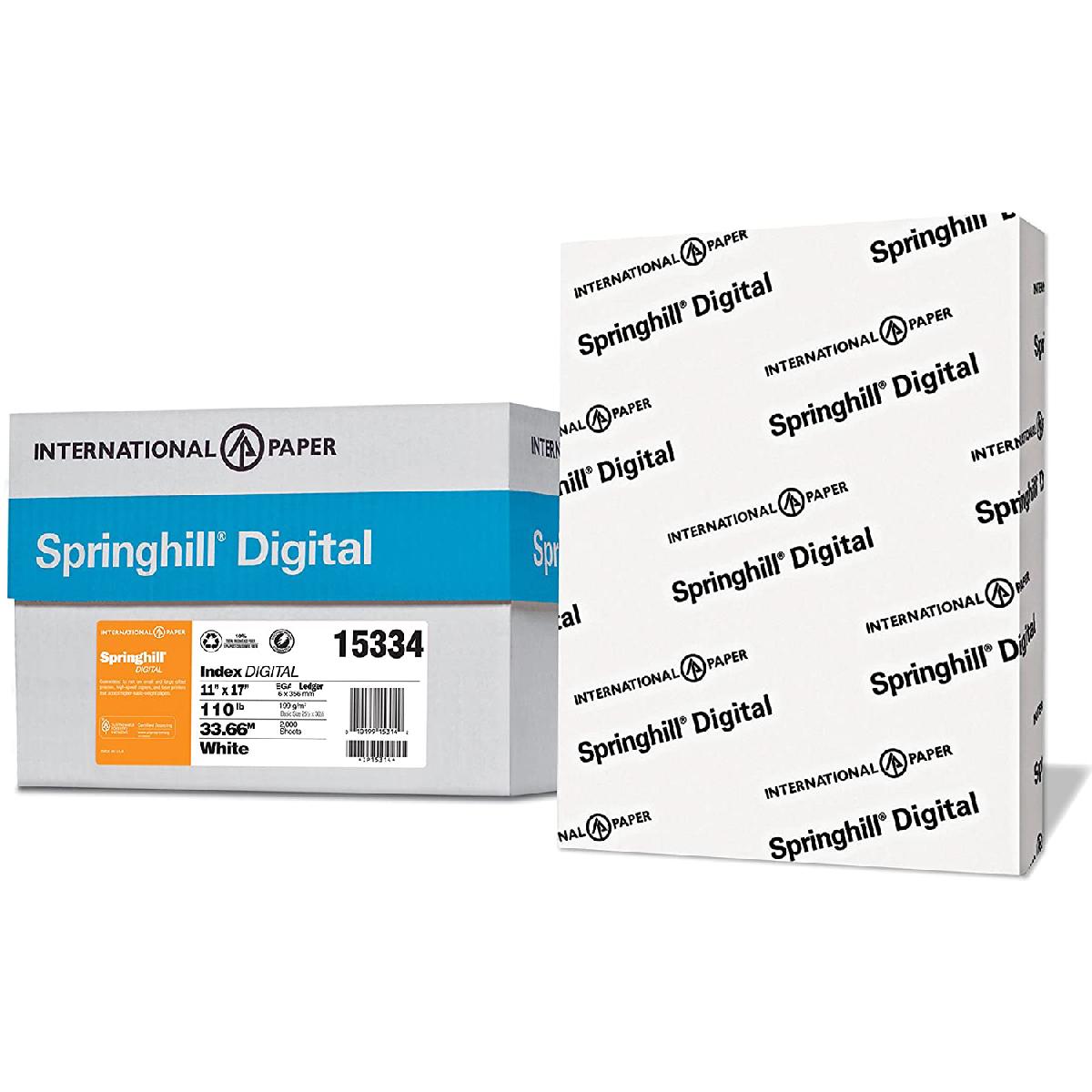 Springhill Digital Index Color Card Stock, 110lb, 8.5 x 11, Ivory, 250/Pack