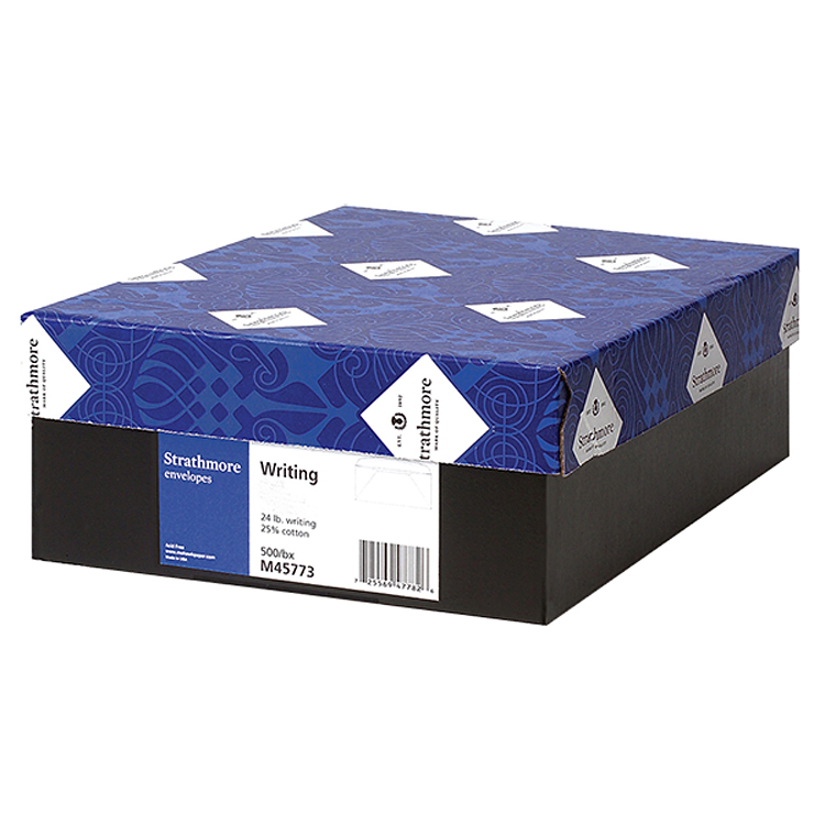 Mohawk® Strathmore Premium Super Smooth Soft White 70 lb. Text No. 10 Square Flap Envelopes 500 per Box
