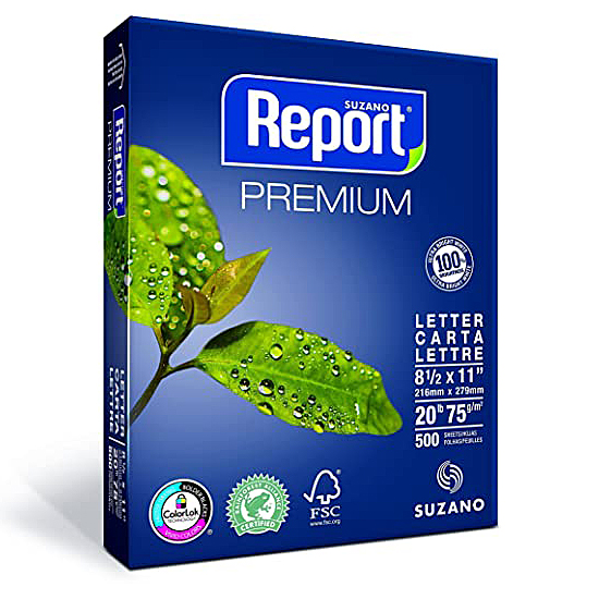 Suzano Report® Premium White Multipurpose Copy Paper 20 lb. 11x17 in. 2500 Sheets-Carton