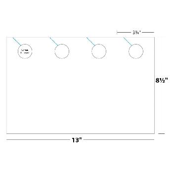 Blanks USA® Regular Door Hanger White Bristol 250 Sheets 8.5 x 13 in. 4-up 3.25 x 8.5 in. 1000 Finished Hangers