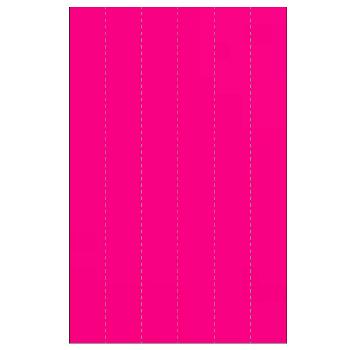 Fluorescent Pink Pressure Sensitive Label 11x17 in. 2 Back Slits 3500 Sheets