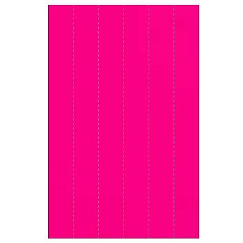 Fluorescent Pink Pressure Sensitive Label 11x17 in. 2 Back Slits 3500 Sheets