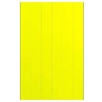 Fluorescent Yellow Pressure Sensitive Label 11x17 in. 5 Back Slits
