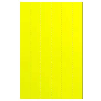 Fluorescent Yellow Pressure Sensitive Label 11x17 in. 5 Back Slits