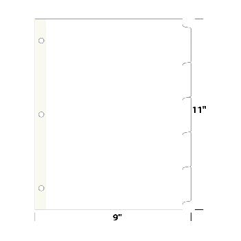 High Speed Copier Tabs White 110# Index 9x11 in. 5 Bank SRC 3 Hole Punched - Take 5 Packs for FREE Shipping!