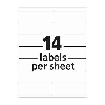 Avery® Die-Cut Labels White Permanent Adhesive 1.5 x 3 in. 100 Sheets 1400 Labels