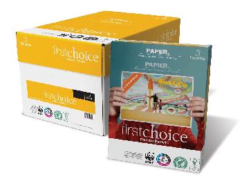 Domtar® First Choice® White Multipurpose 24 lb. 3 Hole Punch Copy Paper 8.5x11 in. 5000 Sheets Carton