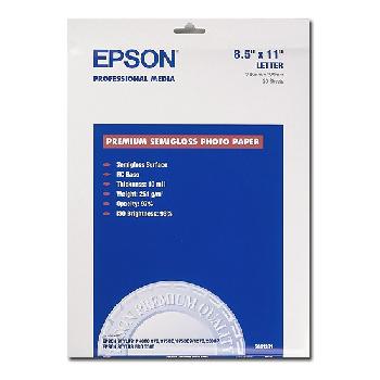 Epson® Premium Heavyweight Semi-Gloss Photo Paper 8.5x11 20 Sheets per Pack 
