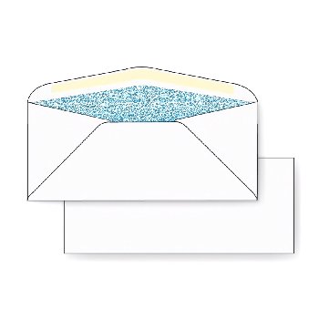 JetWove® No. 10 Regular 24 lb. White Wove Blue Security Tint Envelopes Box 500 per Box