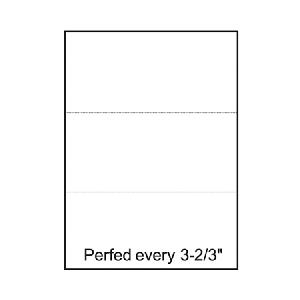 BrokenCartons® White 24 lb. Bond Copy Paper 8.5x11 in. Pre-Perforated Every 3 2/3" 500 Sheets Per Ream